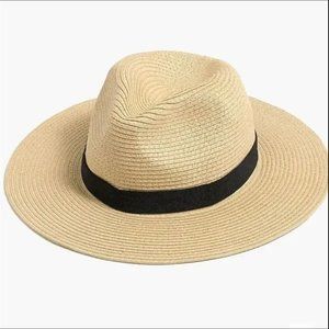 J. Crew Packable Straw Hat #AL151 Size Medium/Large  NEW